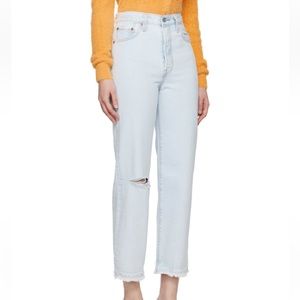 Levi's® Premium RIBCAGE STRAIGHT ANKLE JEANS in Light Wash Size 30